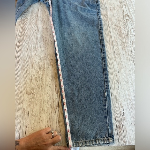 Vtg Guess Jeans High Waist Loose Fit Tapered Leg Distressed 90s Y2K Men’s 32x30 - Picture 7 of 11